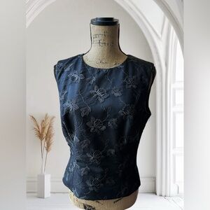 Escada Vintage Jacquard Sleeveless Top